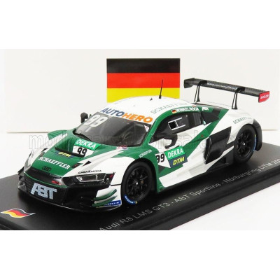 SPARK MODEL AUDI R8 LMS GT3 TEAM ABT SPORTLINE N 99 DTM NURBURGRING 2021 M.WINKELHOCK - GREEN WHITE 1/43