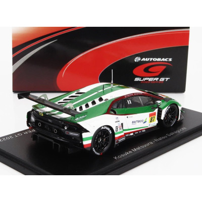SPARK MODEL LAMBORGHINI AVENTADOR GT3 TEAM JLOC N 87 GT300 SUPER GT 2022 K.MTSUURA - N.SAKAGUCHI - WHITE GREEN 1/43