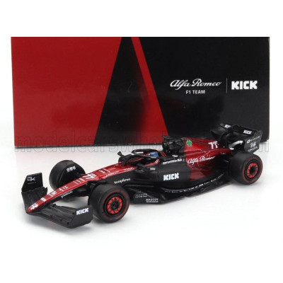 SPARK MODEL ALFA ROMEO F1  C43 TEAM STAKE N 77 SEASON 2023 VALTTERI BOTTAS - BLACK RED 1/64