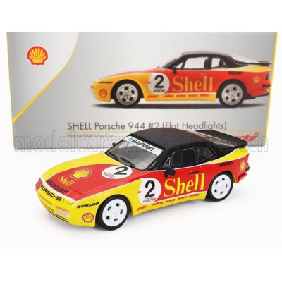 SPARK MODEL PORSCHE 944 SHELL N 2 RACING 1989 - YELLOW RED BLACK 1/64