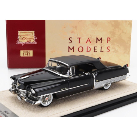 STAMP MODELS CADILLAC ELDORADO CONVERTIBLE CLOSED 1954 - BLACK 1/43