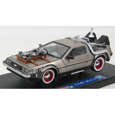 SUN STAR DE LOREAN TIME MACHINE - BACK TO THE FUTURE 3 - RITORNO AL FUTURO 3 - SILVER 1/18
