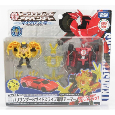 TAKARA TOMY TAKARA-TOMY TRANSFORMERS BARITHUNDER & SIDESWIPE CM. 12.0 - RED BLACK YELLOW 1/64
