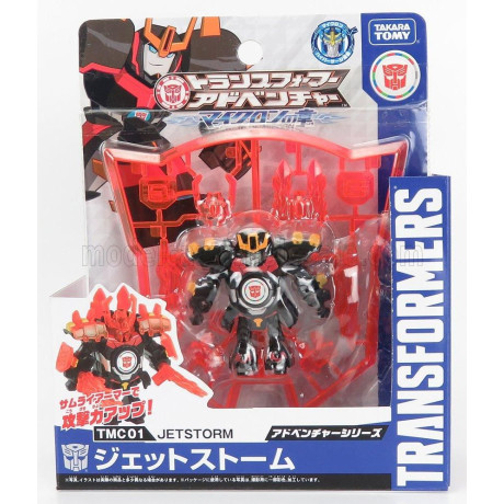 TAKARA TOMY TAKARA-TOMY TRANSFORMERS ADVENTURE TMC01 JET STORM CM. 5.5 - BLACK YELLOW 1/64