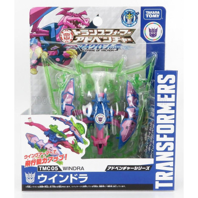 TAKARA TOMY TAKARA-TOMY TRANSFORMERS ADVENTURE TMC05 WINDRA CM. 7.5 - BLUE PINK 1/64