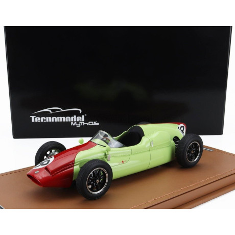 TECNOMODEL COOPER F1  T51 N 18 MONACO GP 1960 TONY BROOKS - LIGHT GREEN RED 1/18