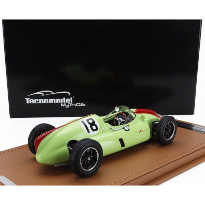 TECNOMODEL COOPER F1  T51 N 18 MONACO GP 1960 TONY BROOKS - LIGHT GREEN RED 1/18