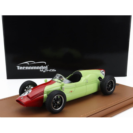 TECNOMODEL COOPER F1  T51 N 16 MONACO GP 1960 CHRIS BISTROW - LIGHT GREEN RED 1/18