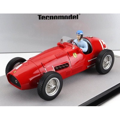 TECNOMODEL FERRARI F1  500 F2 N 15 WINNER BRITISH GP ALBERTO ASCARI (with pilot figure) 1952 WORLD CHAMPION - RED 1/18