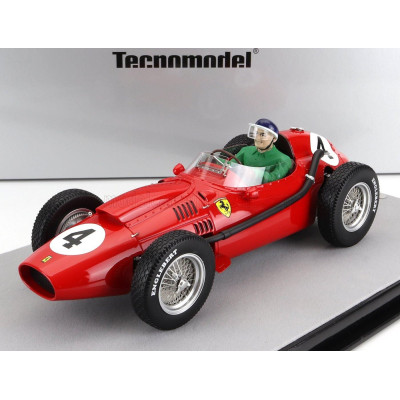 TECNOMODEL FERRARI F1 DINO 246 N 4 WINNER FRENCH GP MIKE HAWTHORN (with pilot figure) 1958 WORLD CHAMPION - RED 1/18