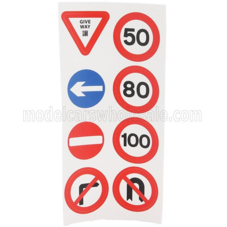 TINY TOYS ACCESSORIES SET SEGNALI STRADALI - TRAFFIC SIGNS CHINA 1/43