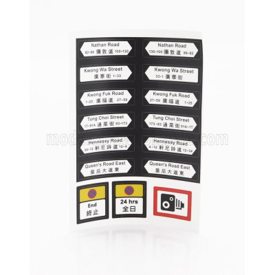 TINY TOYS ACCESSORIES SET SEGNALI STRADALI - TRAFFIC SIGNS CHINA 1/43