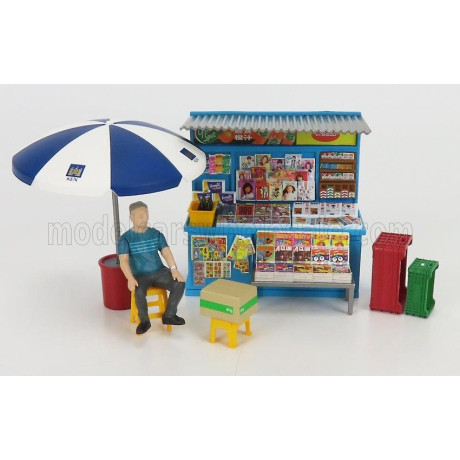 TINY TOYS ACCESSORIES EDICOLA - KENT NEWS STAND WITH FIGURE - VARIOUS 1/35