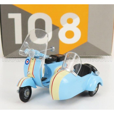 TINY TOYS SCOOTER SIDECAR - LIGHT BLUE WHITE 1/35