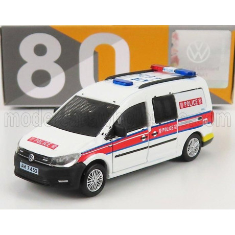 TINY TOYS VOLKSWAGEN CADDY VAN POLICE 2020 - WHITE RED 1/64
