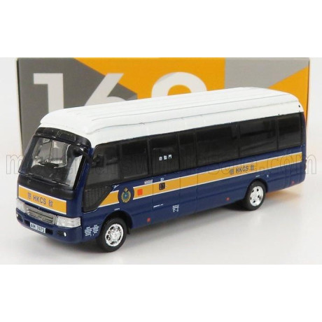 TINY TOYS TOYOTA COASTER B59 AUTOBUS 2010 - BLUE YELLOW WHITE 1/76