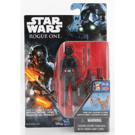 TOMICA STAR WARS ROGUE ONE IMPERIAL GROUND CREW FIGURE CM. 9.5 - GREY BLACK 1/18