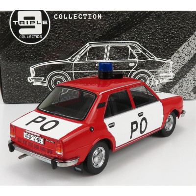TRIPLE9 ŠKODA 105L FIRE BRIGATE 1976 - RED WHITE 1/18