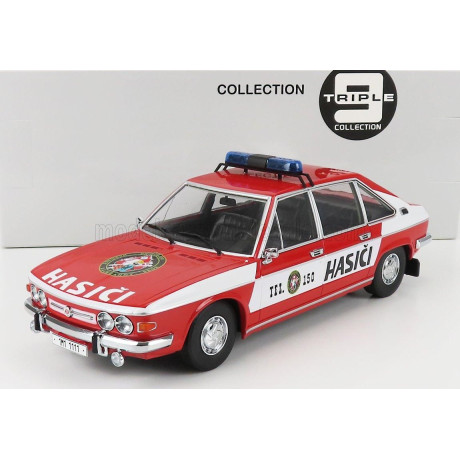 TRIPLE9 TATRA 613 CZECHOSLOVAKIA HASICI FIRE ENGINE 1979 - RED WHITE 1/18