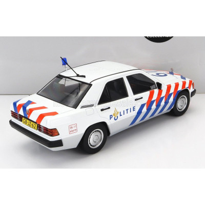 TRIPLE9 MERCEDES BENZ 190E (W201) N 67 POLICE DUTCH 1993 - WHITE BLUE RED 1/18