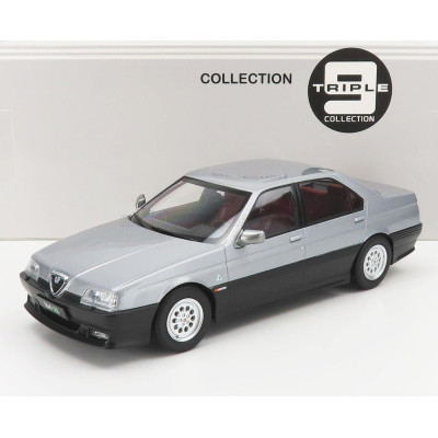 TRIPLE9 ALFA ROMEO 164 Q4 1994 - DARK RED INTERIOR - SILVER GREY 1/18