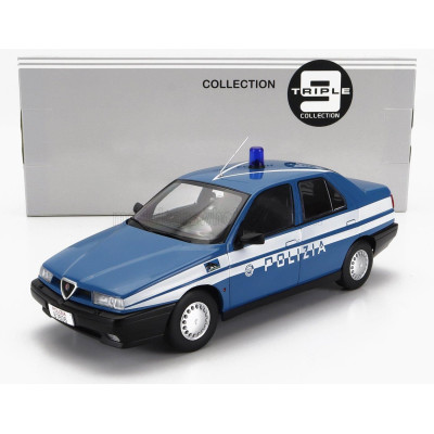 TRIPLE9 ALFA ROMEO 155 POLIZIA (POLICE) 1996 - BLUE WHITE 1/18