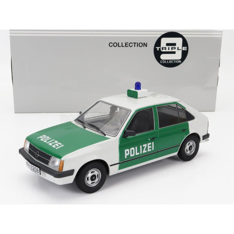 TRIPLE9 OPEL KADETT D POLIZEI POLICE 1984 - WHITE GREEN 1/18