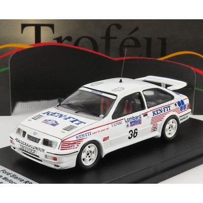 TROFEU FORD ENGLAND SIERRA RS COSWORTH N 36 RALLY RAC LOMBARD 1987 C.MELLORS - H.WHITE - WHITE 1/43