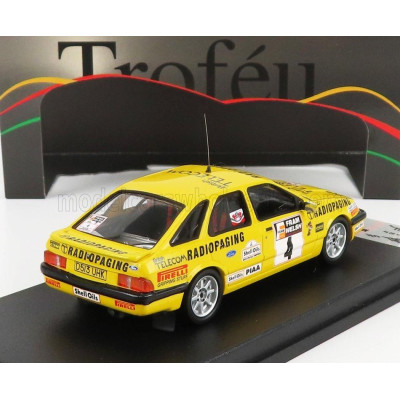 TROFEU FORD ENGLAND SIERRA XR4 N 4 RALLY WELSH 1987 M.LOVELL - R.FREEMAN - YELLOW 1/43