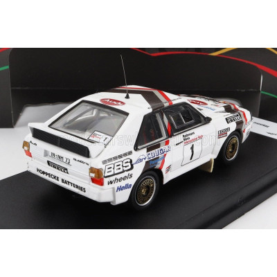 TROFEU AUDI QUATTRO SPORT N 1 RALLY MANX 1984 H.MIKKOLA - A.HERTZ - WHITE 1/43