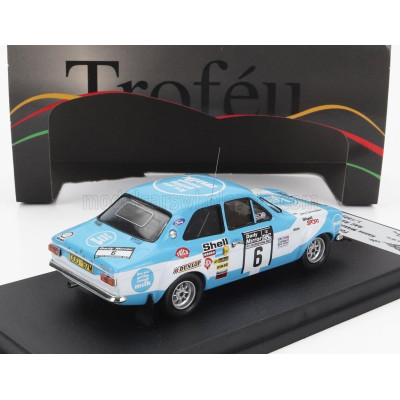 TROFEU FORD ENGLAND ESCORT MKI (night version) N 6 RALLY RAC LOMBARD 1973 HANNU MIKKOLA - JOHN DAVENPORT - LIGHT BLUE WHITE 1/43