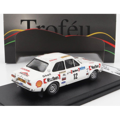 TROFEU FORD ENGLAND ESCORT MKI (night version) N 12 4th RALLY ARTIC 1974 MARKKU ALEN - ILKKA KIVIMAKI - WHITE 1/43