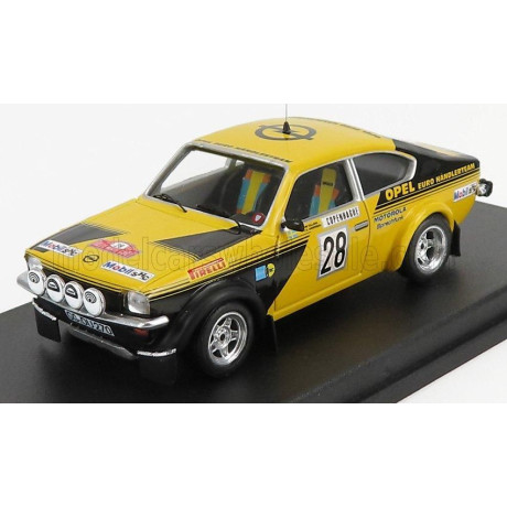 TROFEU OPEL KADETT C GT/E (night version) N 28 RALLY MONTECARLO 1976 ANDERS KULLANG - CLAES GORAN ANDERSSON - YELLOW BLACK 1/43