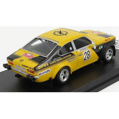 TROFEU OPEL KADETT C GT/E (night version) N 28 RALLY MONTECARLO 1976 ANDERS KULLANG - CLAES GORAN ANDERSSON - YELLOW BLACK 1/43