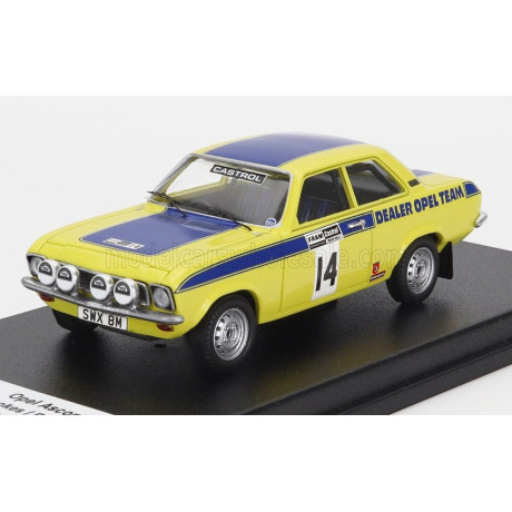 TROFEU OPEL ASCONA (night version) N 14 RALLY WELSH 1974 R.BROOKES - R.H.EVANS - YELLOW BLUE 1/43