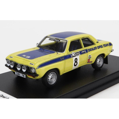 TROFEU OPEL ASCONA (night version) N 8 RALLY WELSH 1974 T.FALL - M.BROAD - YELLOW BLUE 1/43