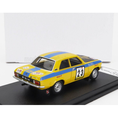 TROFEU OPEL ASCONA (night version) N 23 RALLY TAP 1974 G.PEREIRA - A.AIMEIDA PEREIRA - YELLOW BLUE 1/43