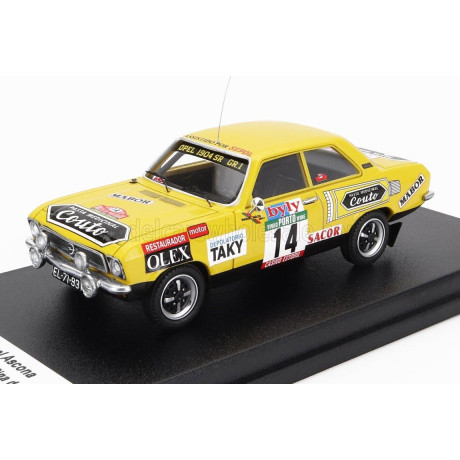 TROFEU OPEL ASCONA (night version) N 14 9th RALLY PORTUGAL 1976 MANUEL INACIO - PINA DE MORAIS - YELLOW 1/43
