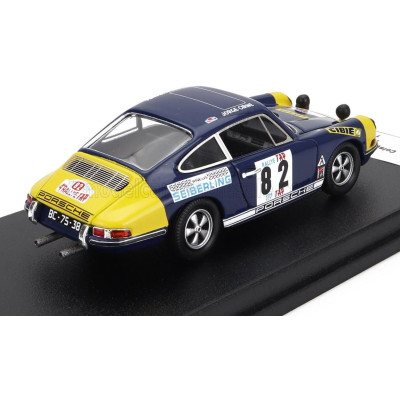TROFEU PORSCHE 911S COUPE N 82 TAP RALLY 1970 COLACO MARQUES - JORGE CIRNE - BLUE YELLOW 1/43