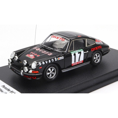 TROFEU PORSCHE 911S COUPE (night version) N 17 RALLY PORTUGAL 1977 MARIO SILVA - SA CHAVES - BLACK 1/43