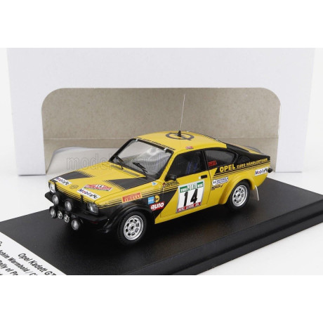 TROFEU OPEL KADETT GTE (nighr version) N 14 RALLY PORTUGAL 1978 ACHIM WARMBOLD - CLAES BILLSTAM - YELLOW BLACK 1/43