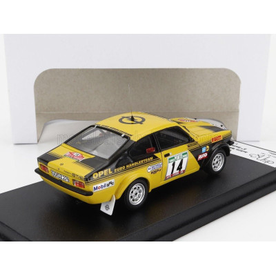 TROFEU OPEL KADETT GTE (nighr version) N 14 RALLY PORTUGAL 1978 ACHIM WARMBOLD - CLAES BILLSTAM - YELLOW BLACK 1/43