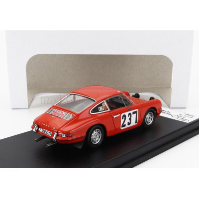 TROFEU PORSCHE 911 T COUPE N 237 RALLY MONTECARLO 1968 AKE ANDERSSON - SVEN OLOF SVEDBERG - ORANGE 1/43
