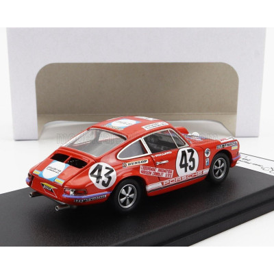 TROFEU PORSCHE 911 COUPE N 43 24h LE MANS 1971 JEAN PIERRE BODIN - GILBERT COURTHIADE - RED 1/43