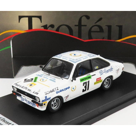 TROFEU FORD ENGLAND ESCORT MKII RS 2000 N 31 2nd RALLY VILA DO CONDE 1981 F.GASPAR - WHITE 1/43