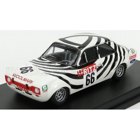 TROFEU FORD ENGLAND ESCORT MKI N 66 WINNER MONTES CLAROS 1971 FRANCISCO SANTOS - WHITE BLACK 1/43