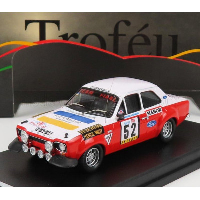 TROFEU FORD ENGLAND ESCORT MKI (night version) N 52 RALLY TAP 1974 C.FONTAINHAS - R.SEROMENHO - WHITE RED 1/43