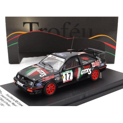 TROFEU FORD ENGLAND SIERRA RS COSWORTH N 17 9th RALLY PORTUGAL 1990 JOAQUIM SANTOS - MIGUEL OLIVEIRA - BLACK RED 1/43