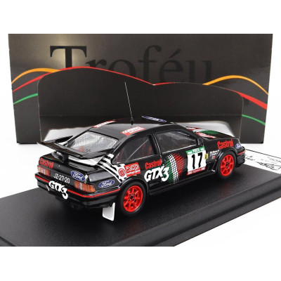 TROFEU FORD ENGLAND SIERRA RS COSWORTH N 17 9th RALLY PORTUGAL 1990 JOAQUIM SANTOS - MIGUEL OLIVEIRA - BLACK RED 1/43