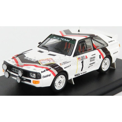TROFEU AUDI QUATTRO SPORT (night version) N 1 WINNER RALLY STADTE 1984 - SATURDAY VERSION W.ROHRL - C.GEISTDORFER - WHITE 1/43